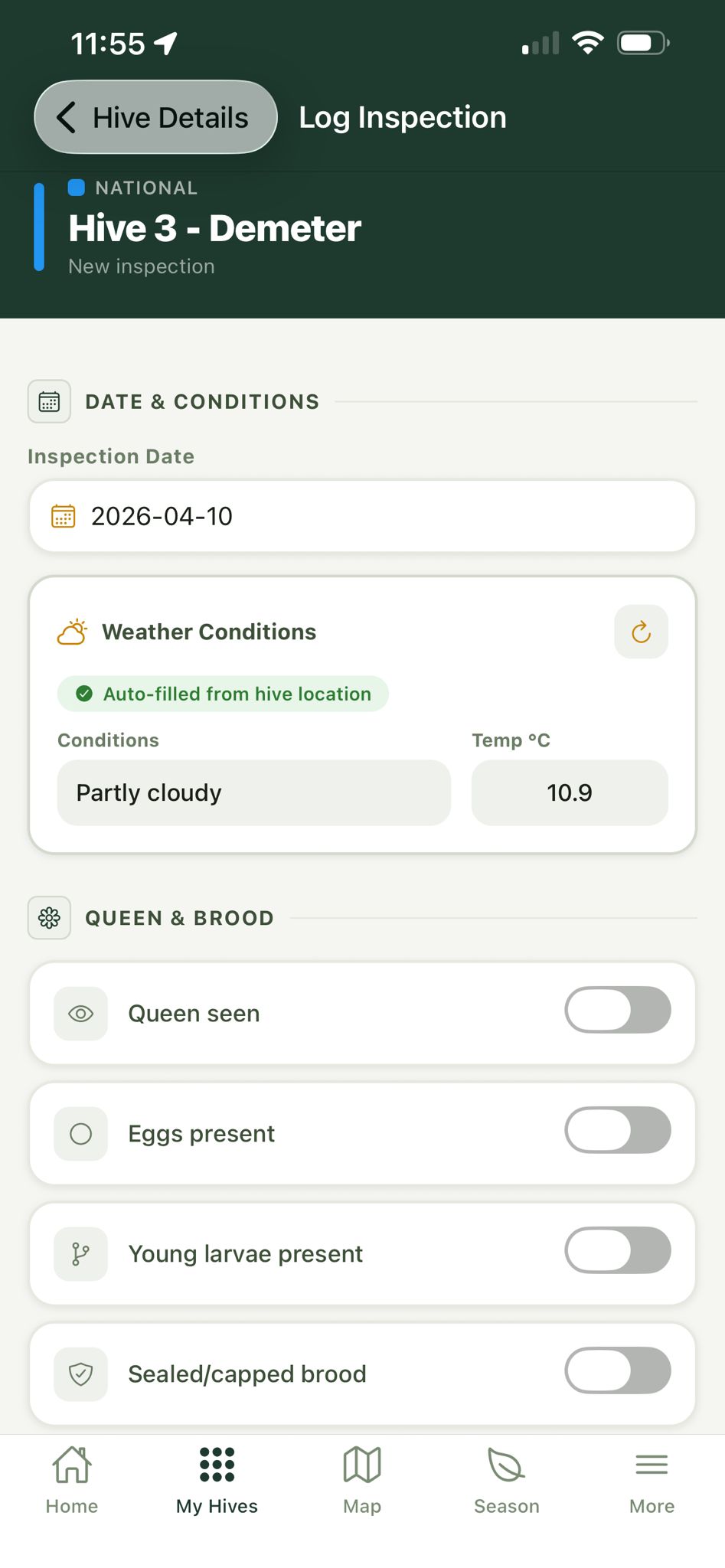 ApiaryWay Inspection