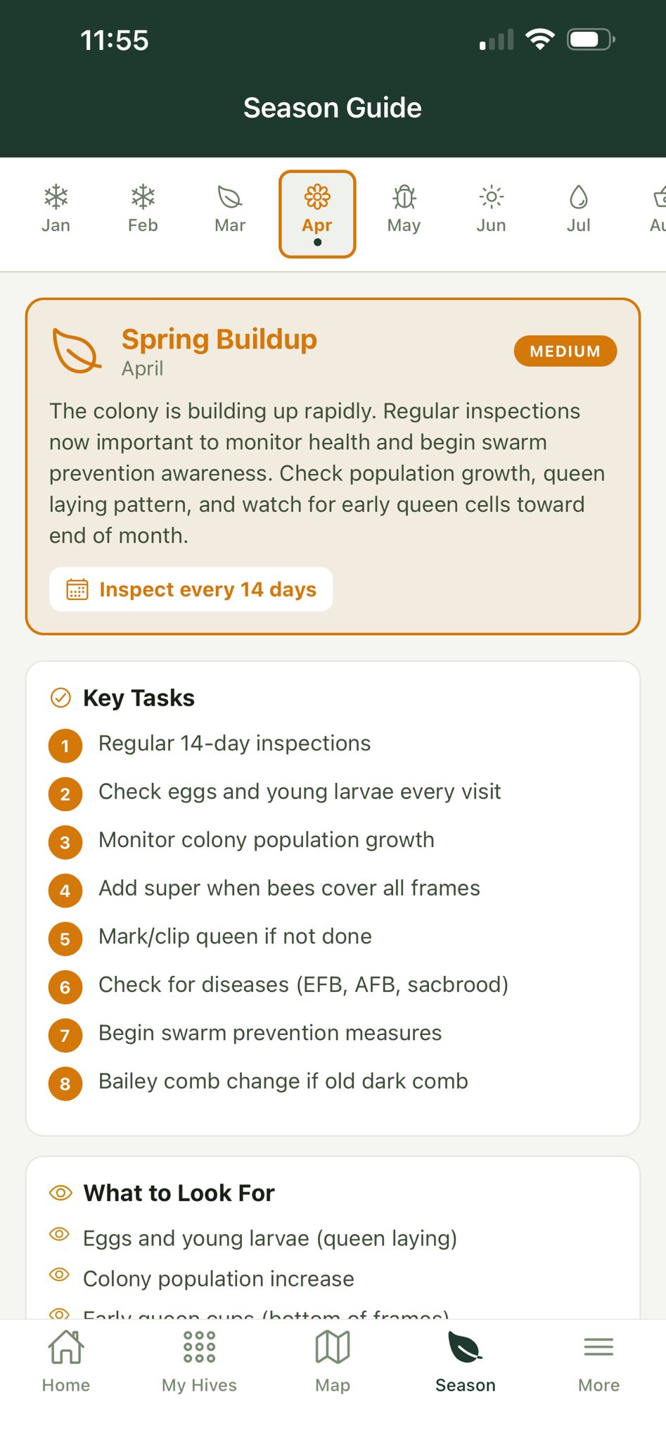 ApiaryWay Season Guide